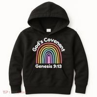 God’s Covenant Rainbow | Genesi 9:13 Christian Kids Hoodie thumb 0