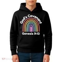 God’s Covenant Rainbow | Genesi 9:13 Christian Kids Hoodie thumb 4