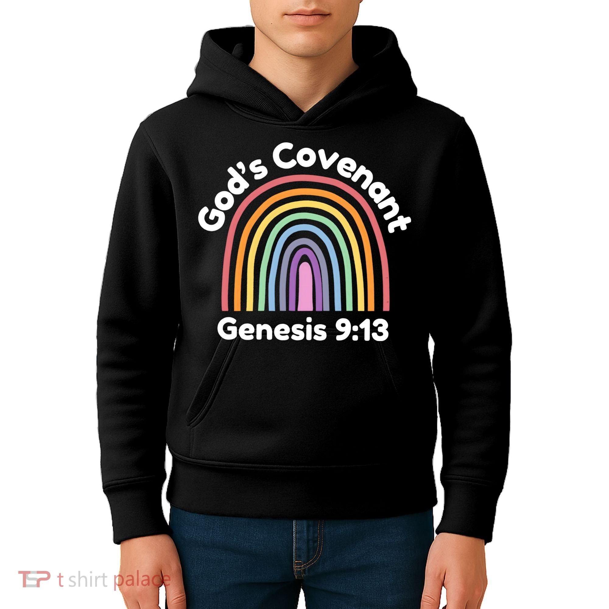God’s Covenant Rainbow | Genesi 9:13 Christian Kids Hoodie