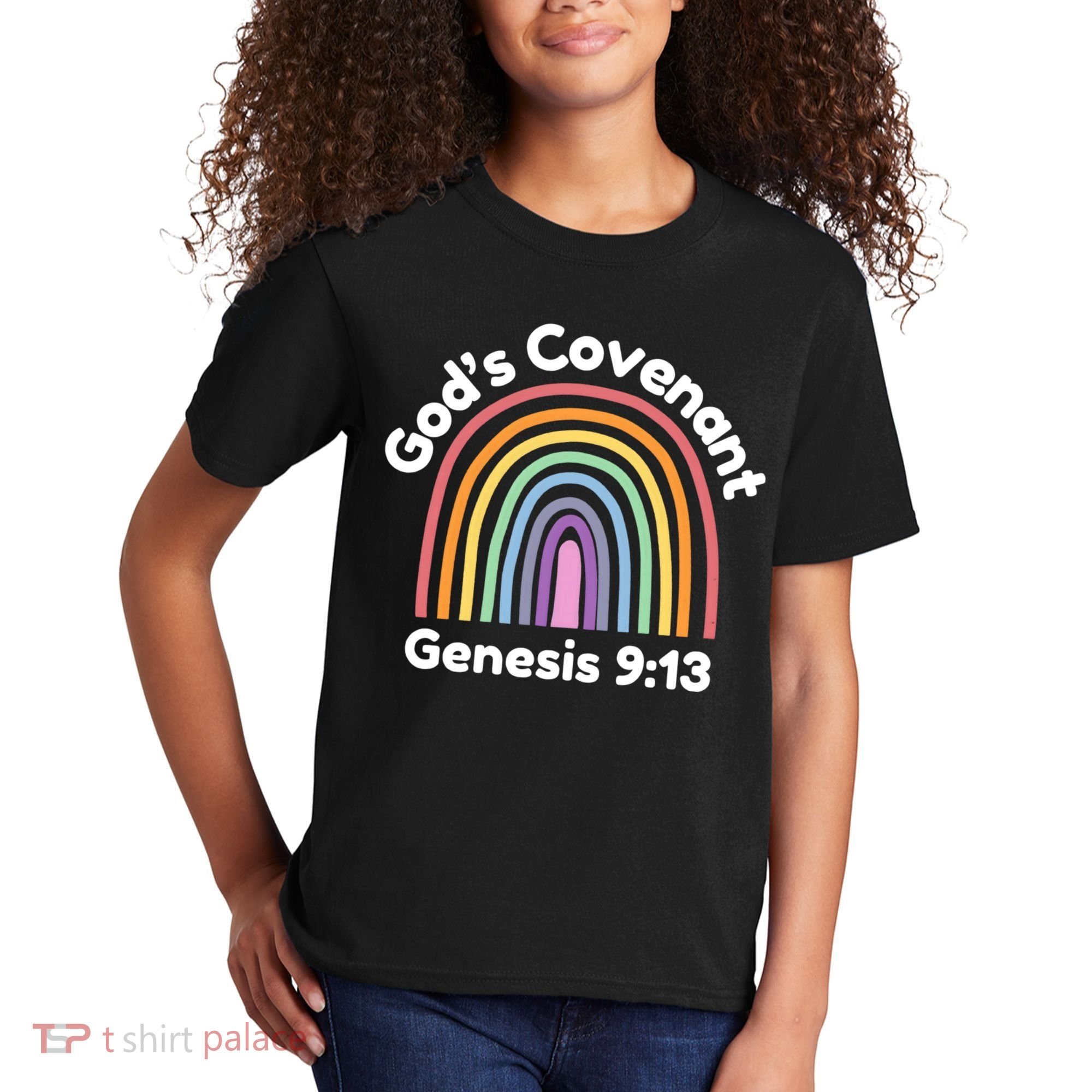 God’s Covenant Rainbow | Genesi 9:13 Christian Kids T-Shirt