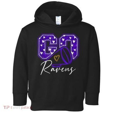Go Cheer Ravens Sprots Fan Team Toddler Hoodie