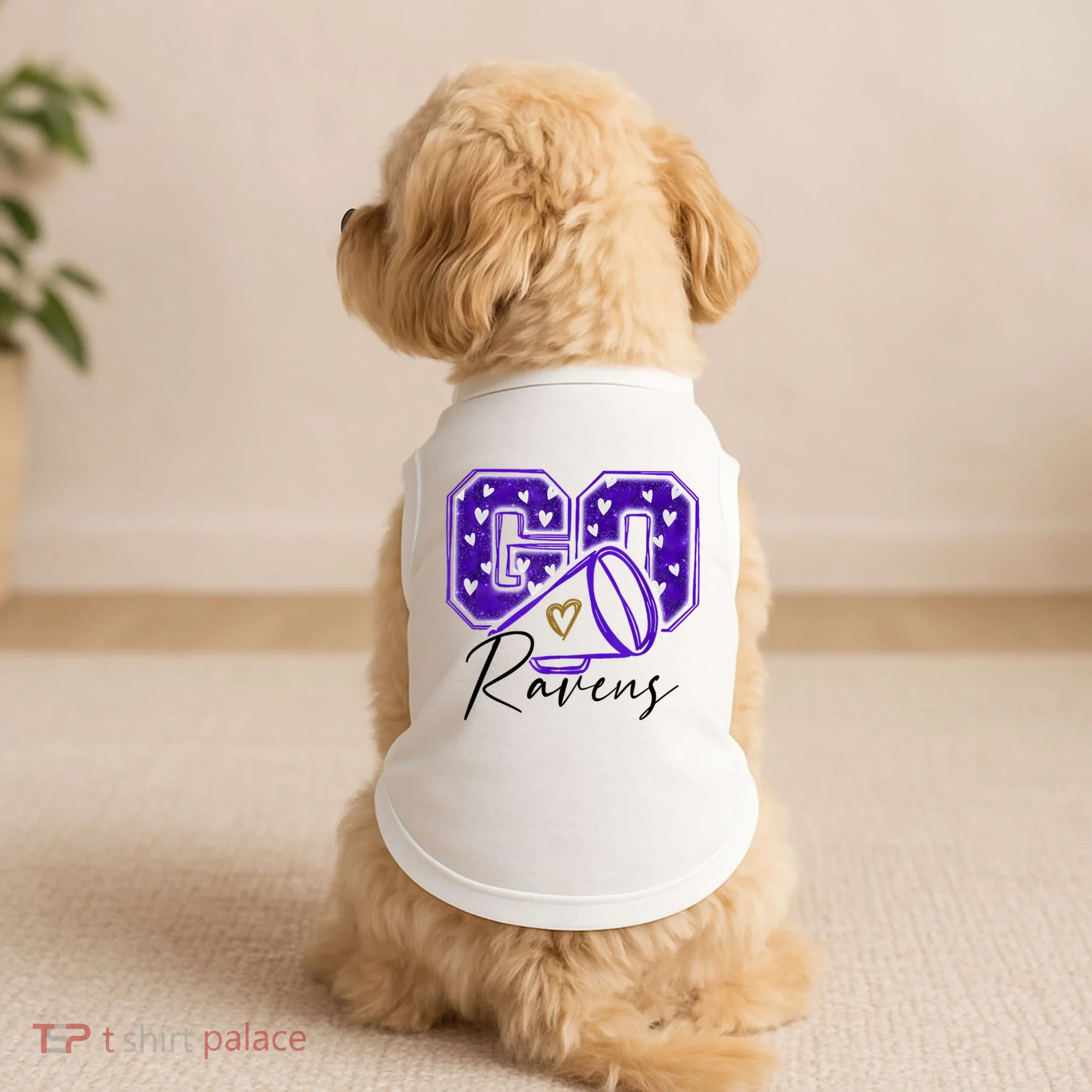 Go Cheer Ravens Sprots Fan Team Doggie Tank