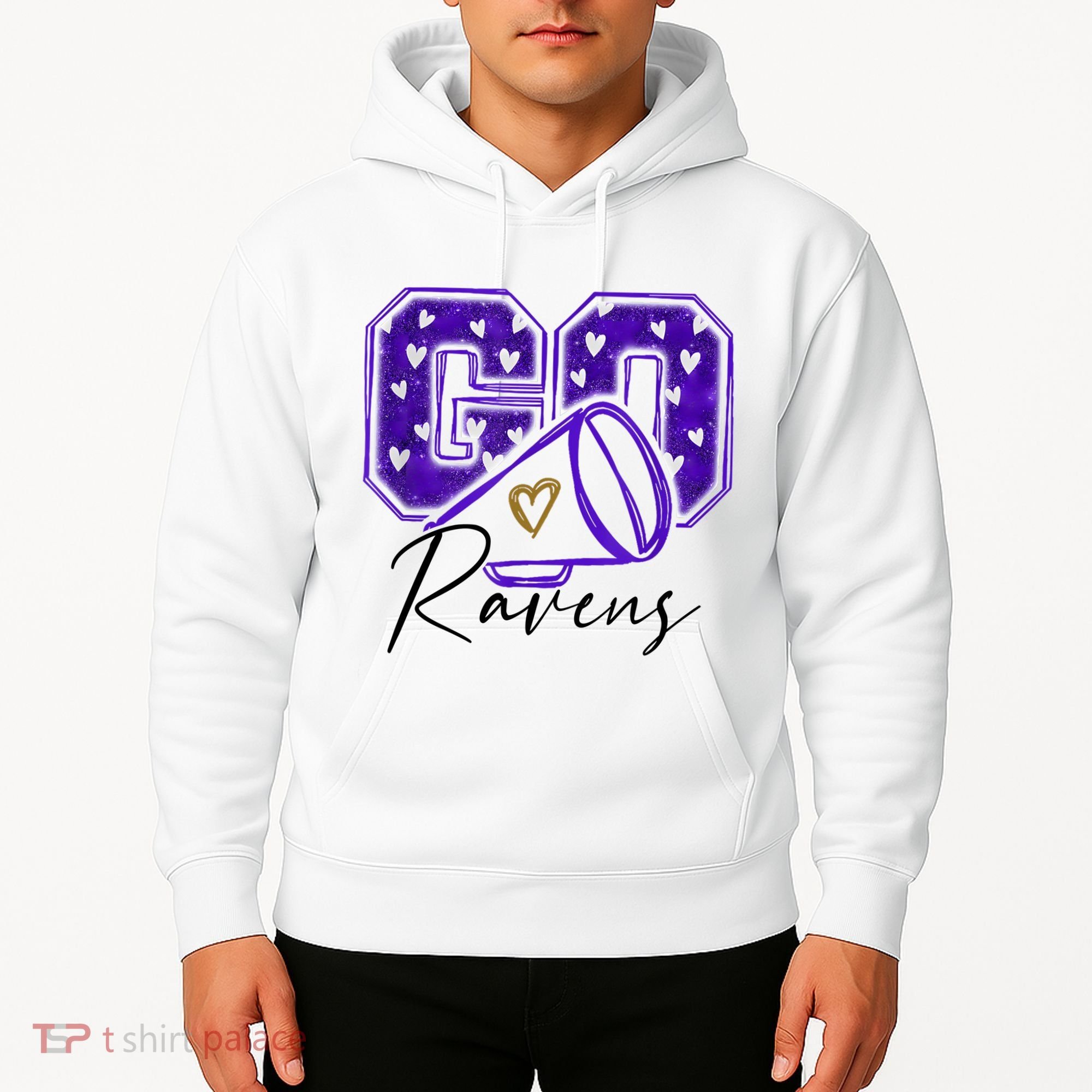 Go Cheer Ravens Sprots Fan Team Hoodie