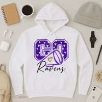 Go Cheer Ravens Sprots Fan Team Hoodie thumb 3