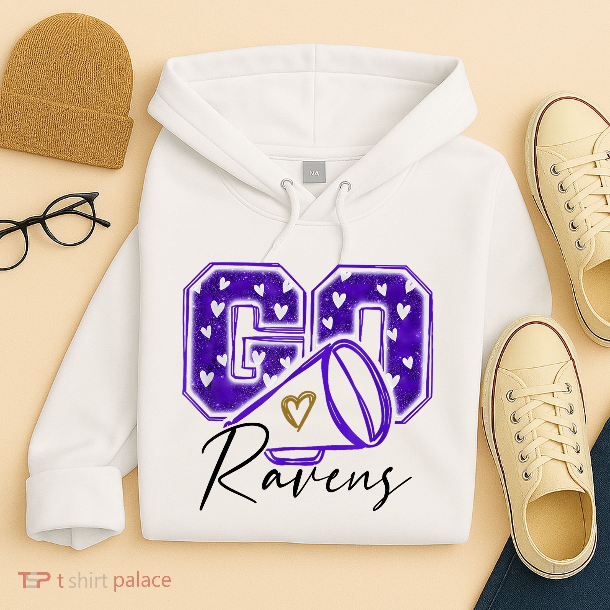 Go Cheer Ravens Sprots Fan Team Hoodie