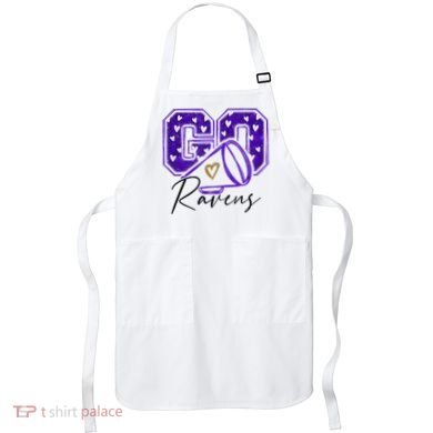 Go Cheer Ravens Sprots Fan Team Apron