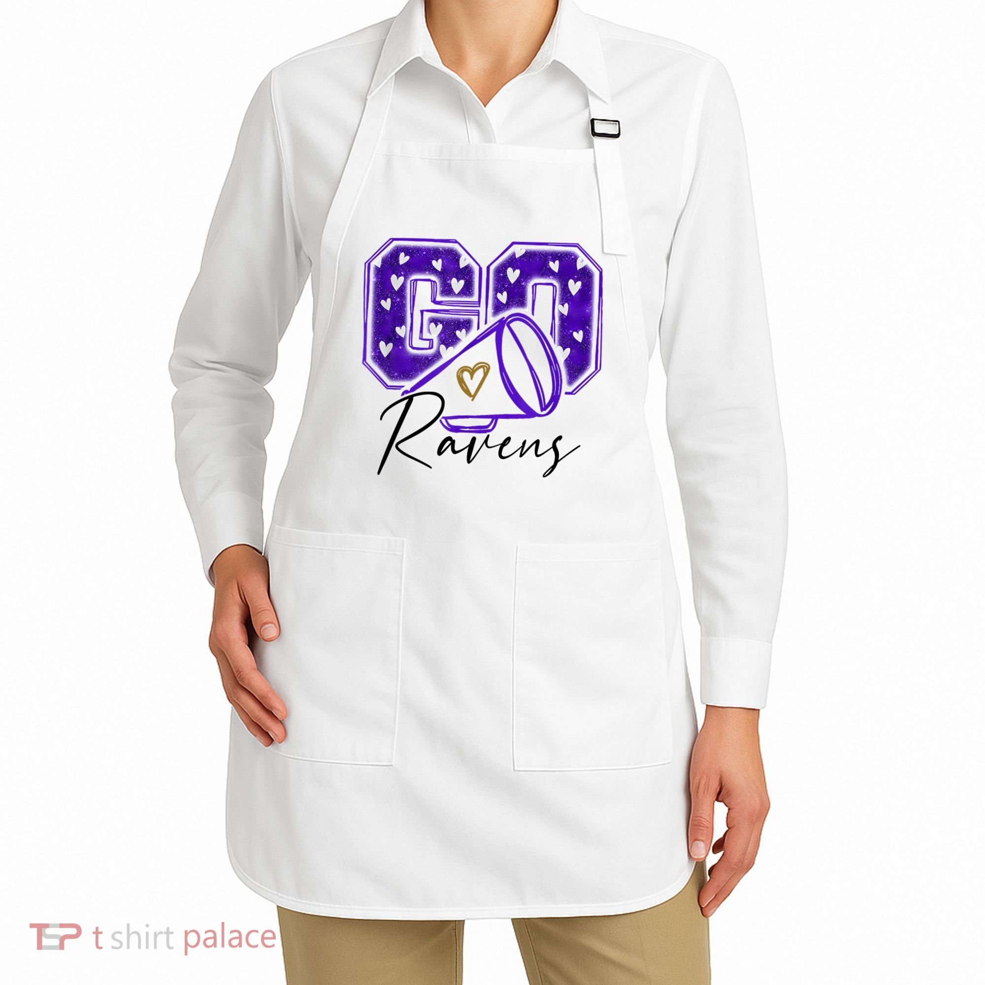 Go Cheer Ravens Sprots Fan Team Apron