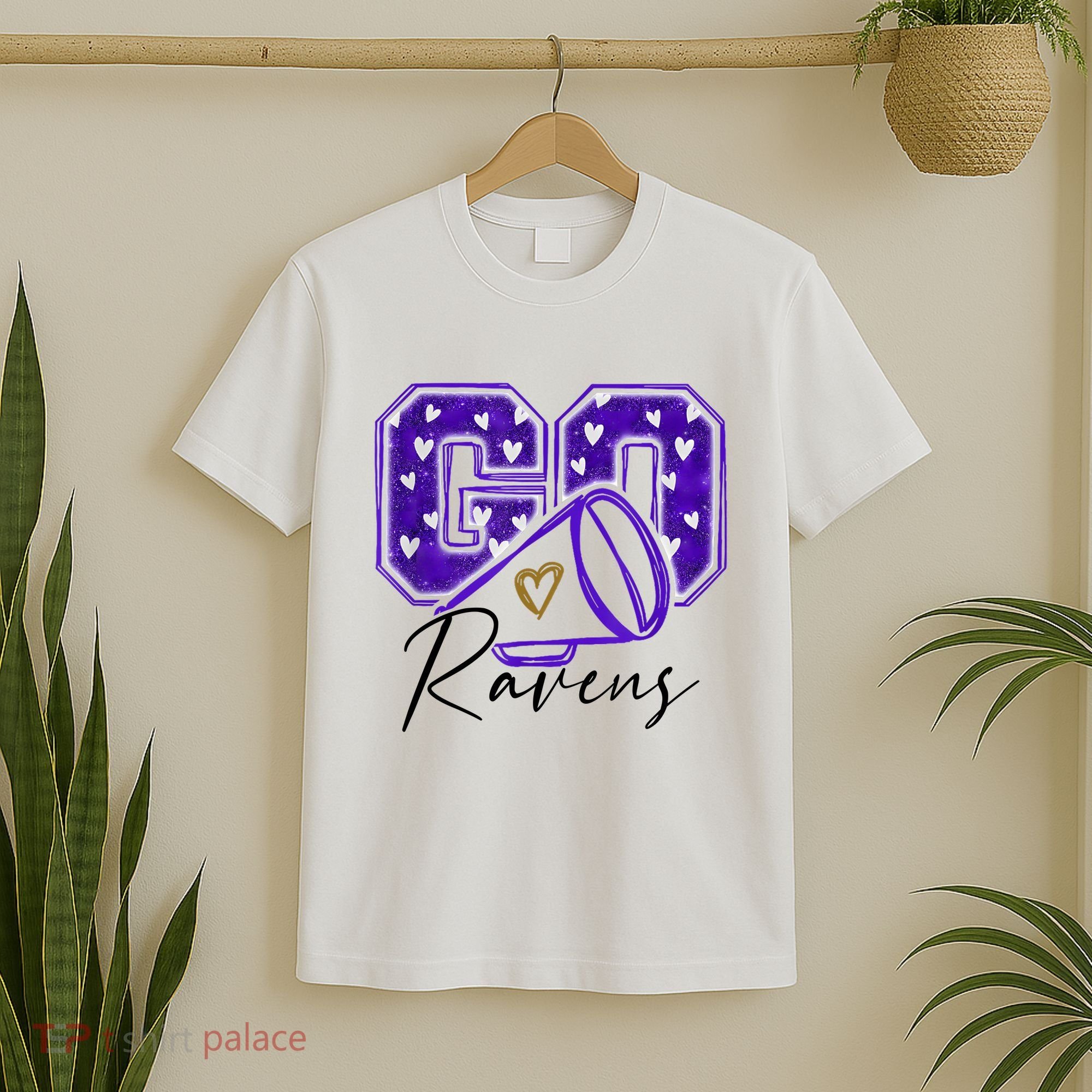 Go Cheer Ravens Sprots Fan Team T-Shirt