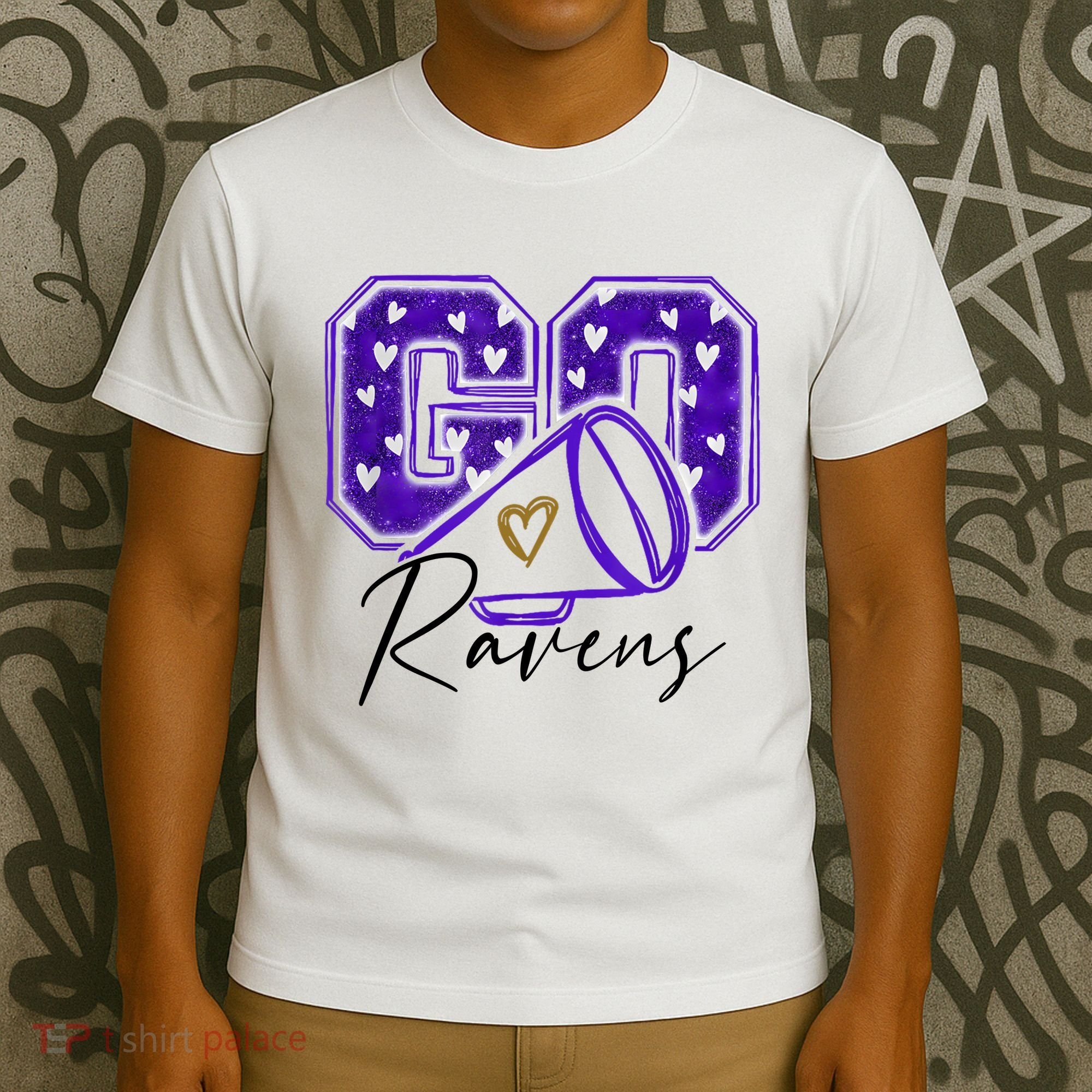 Go Cheer Ravens Sprots Fan Team T-Shirt