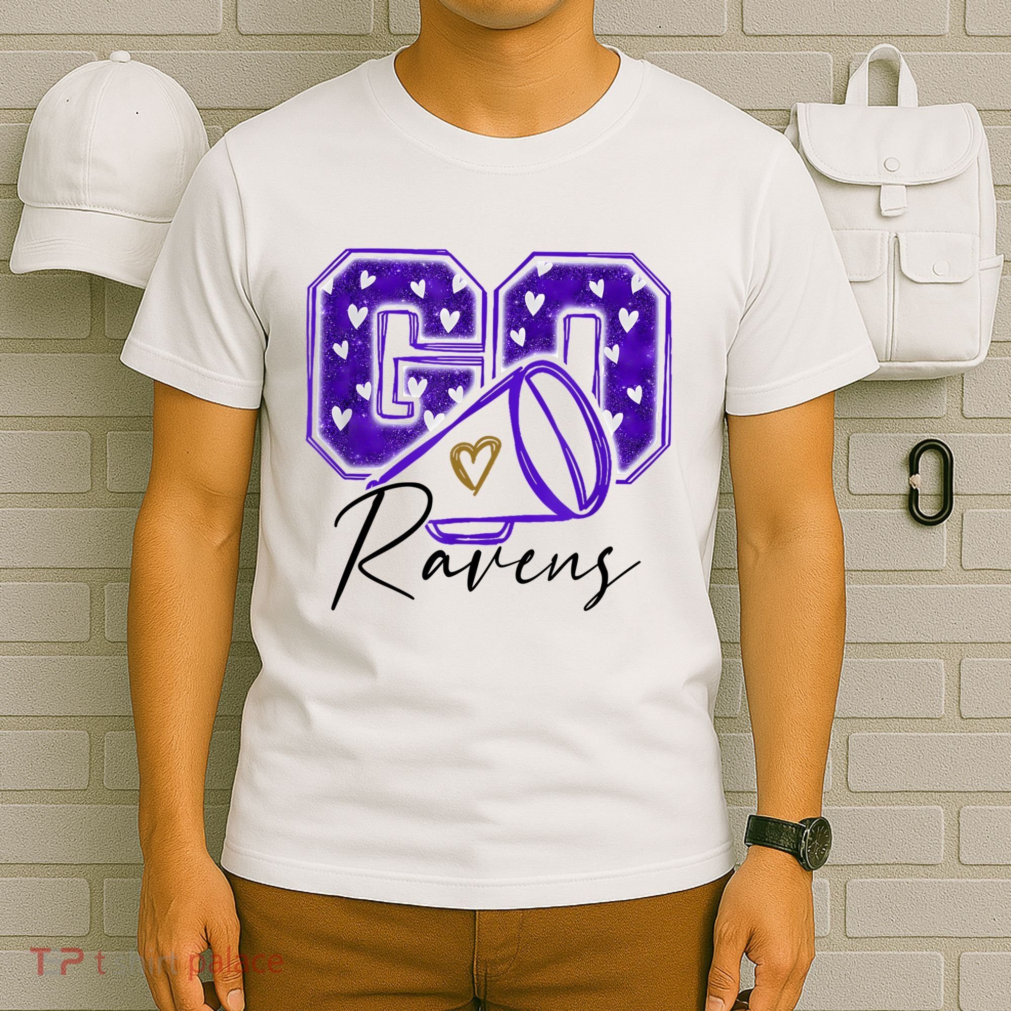 Go Cheer Ravens Sprots Fan Team T-Shirt