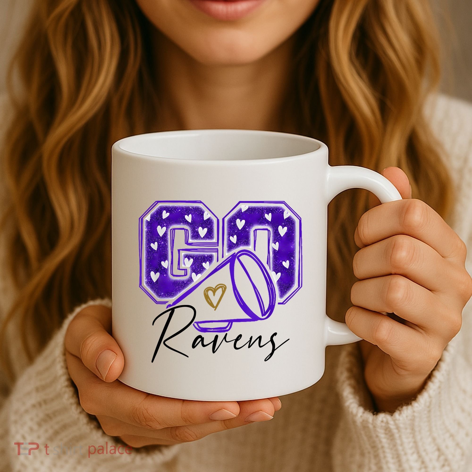 Go Cheer Ravens Sprots Fan Team Coffee Mug