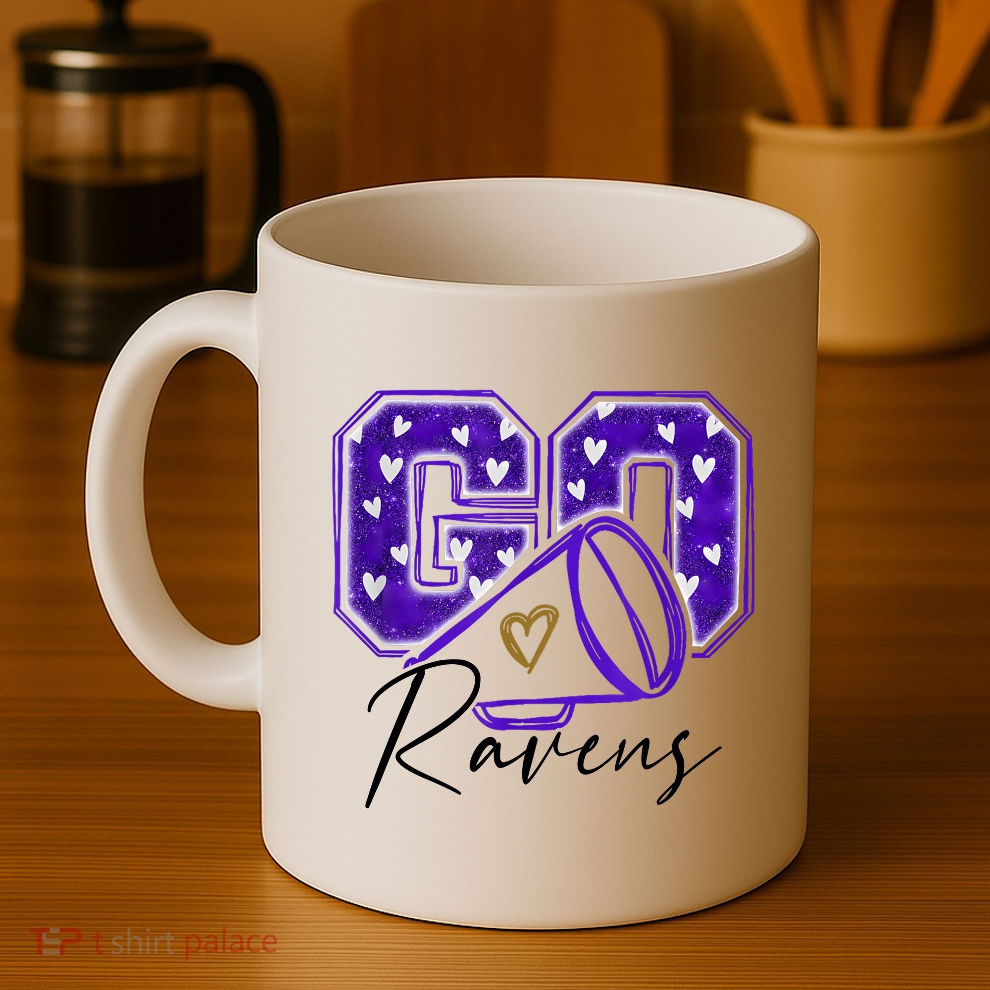 Go Cheer Ravens Sprots Fan Team Coffee Mug