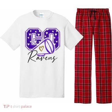 Go Cheer Ravens Sprots Fan Team Pajama Set