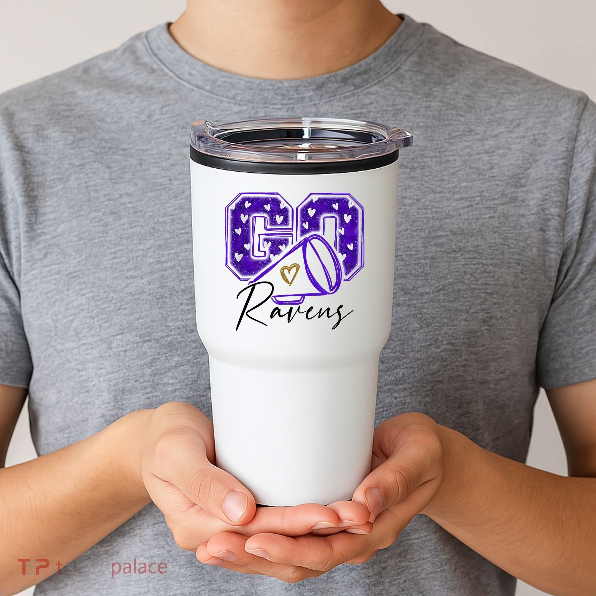 Go Cheer Ravens Sprots Fan Team Tumbler