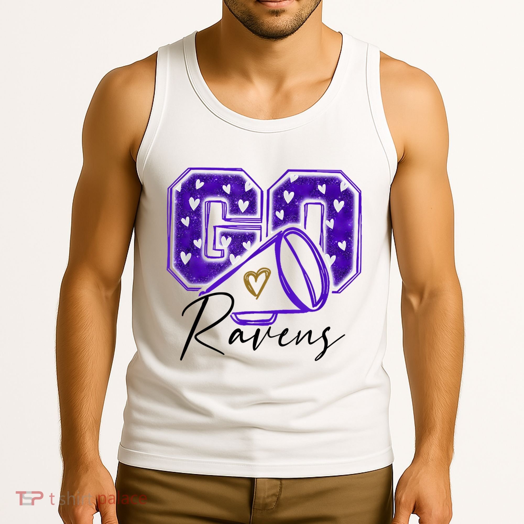 Go Cheer Ravens Sprots Fan Team Tank Top