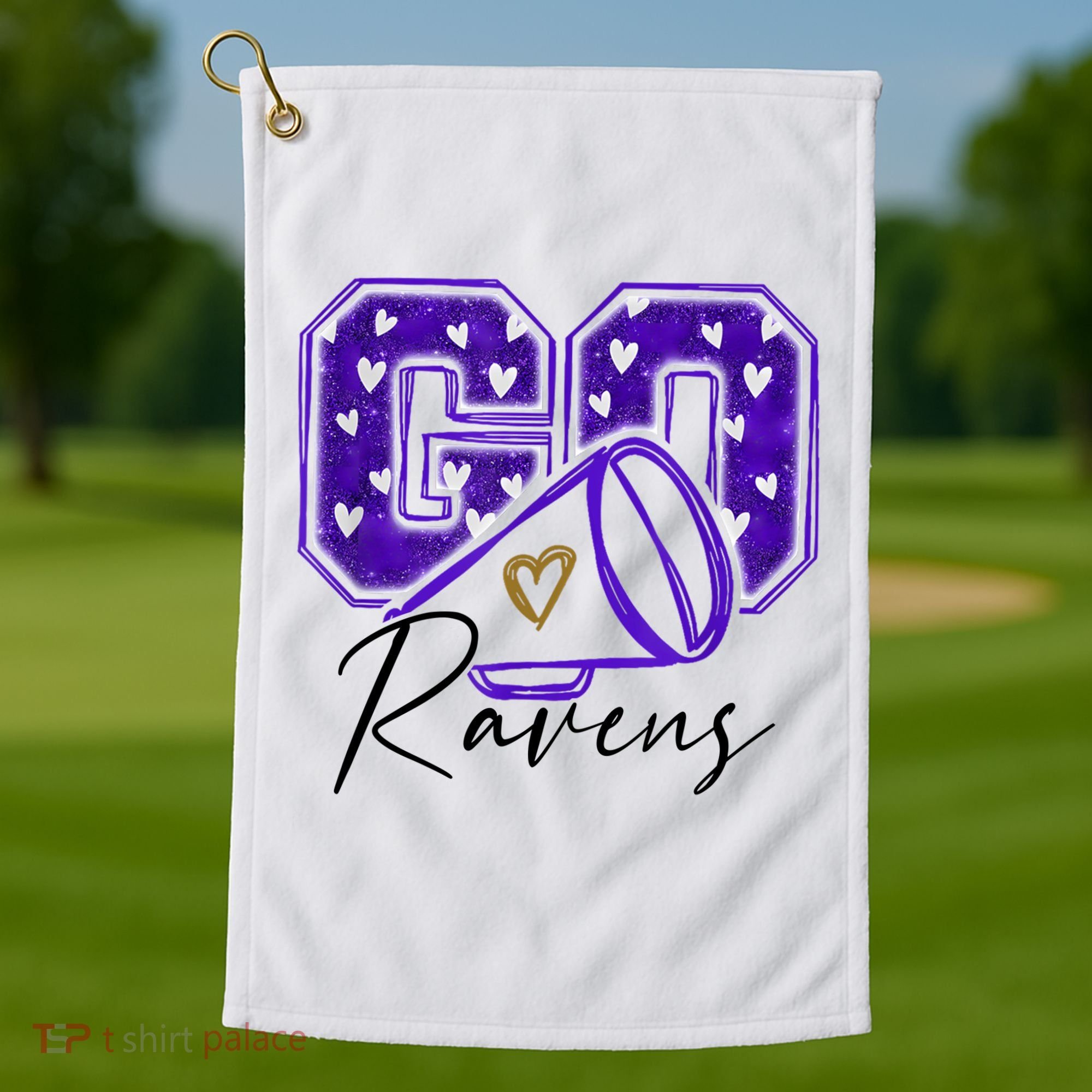 Go Cheer Ravens Sprots Fan Team Golf Towel