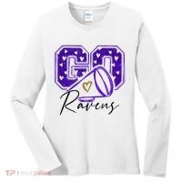 Go Cheer Ravens Sprots Fan Team Women's Long Sleeve Shirt thumb 0