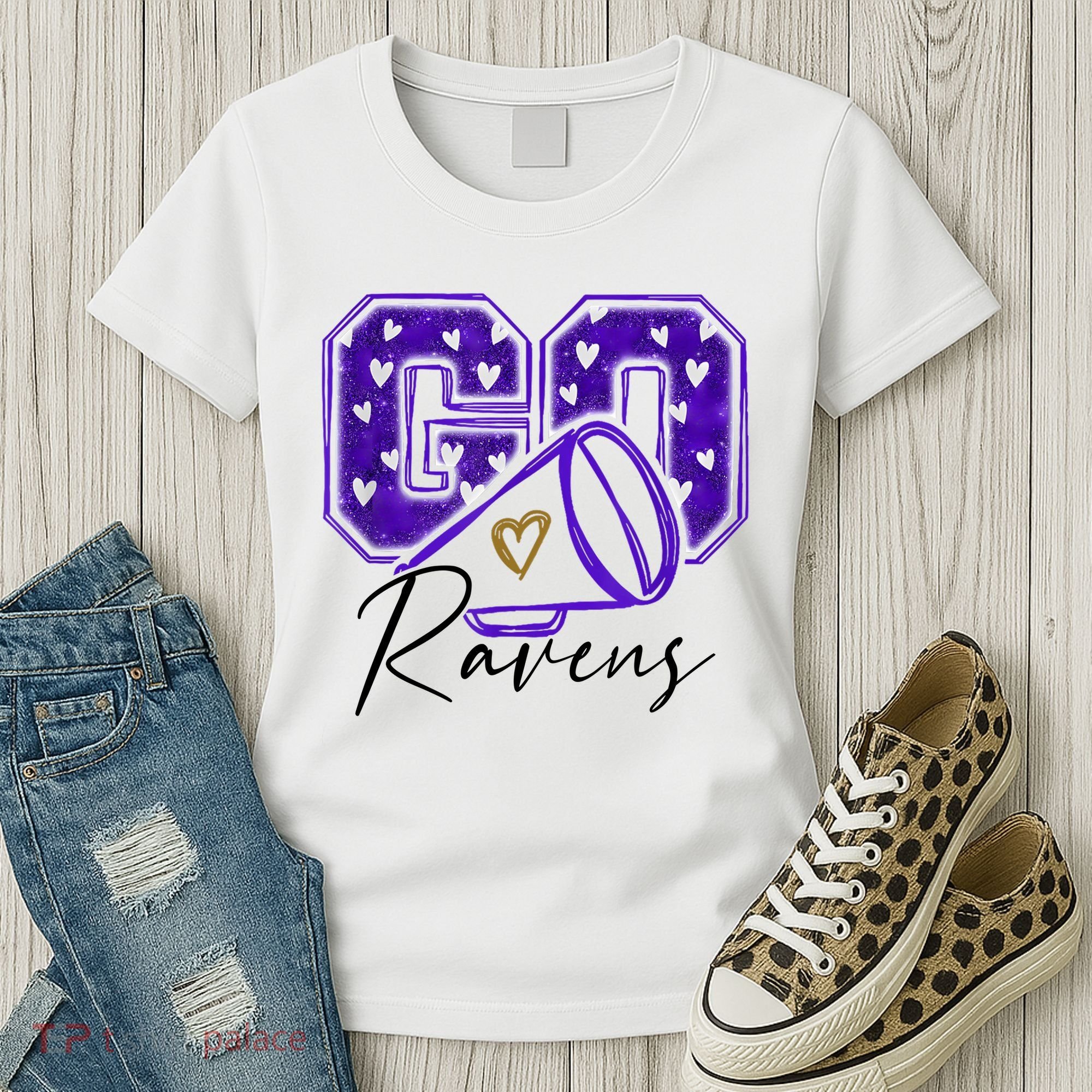Go Cheer Ravens Sprots Fan Team Women's T-Shirt