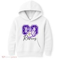 Go Cheer Ravens Sprots Fan Team Kids Hoodie thumb 0