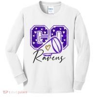 Go Cheer Ravens Sprots Fan Team Kids Long Sleeve Shirt thumb 0