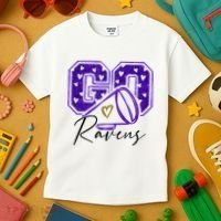 Go Cheer Ravens Sprots Fan Team Kids T-Shirt thumb 3