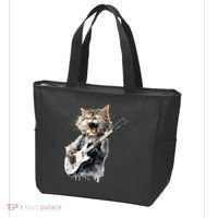 Guitar Cat Rock Cat Playing Guitar Tote Bag thumb 3
