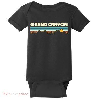 Grand Canyon Retro 80s Sunset Baby Bodysuit