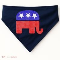 GOP Conservative Republican Elephant Presidential Election USA-Made Doggie Bandana thumb 0