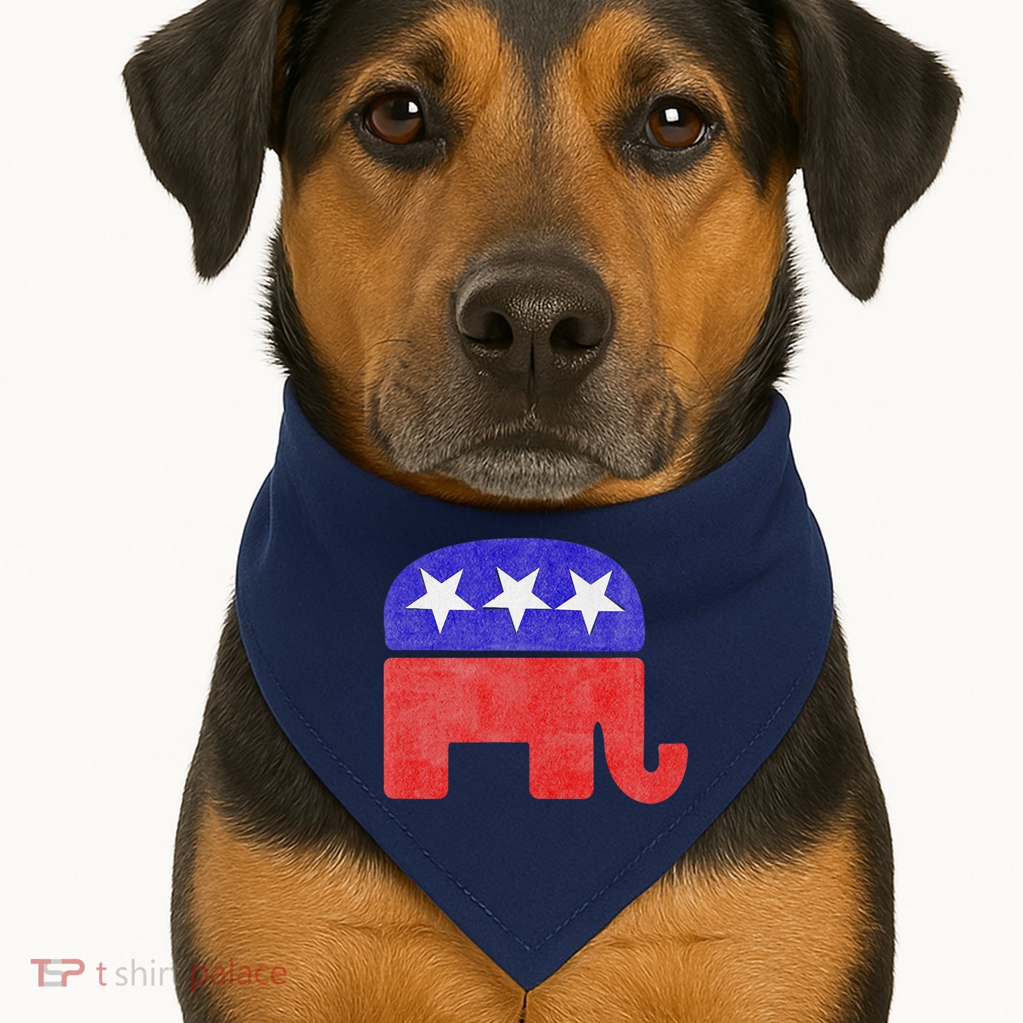 GOP Conservative Republican Elephant Presidential Election USA-Made Doggie Bandana