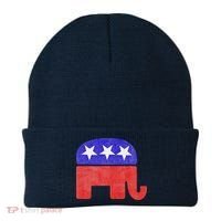 GOP Conservative Republican Elephant Presidential Election Beanie thumb 0