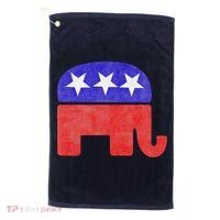 GOP Conservative Republican Elephant Presidential Election Golf Towel thumb 0
