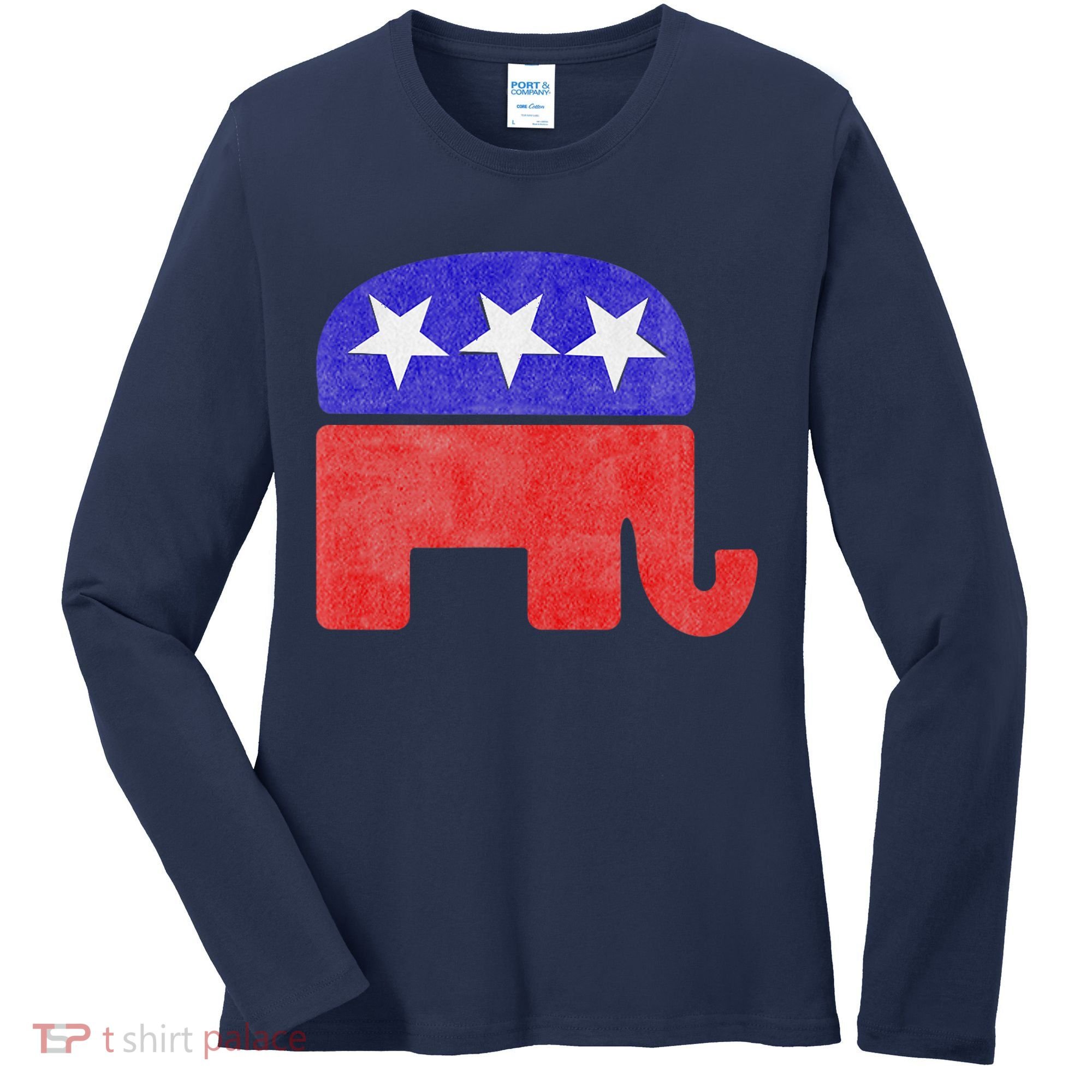 GOP Conservative Republican Elephant Presidential Election Women's Long Sleeve Shirt