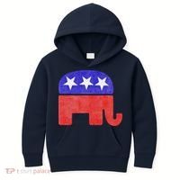 GOP Conservative Republican Elephant Presidential Election Kids Hoodie thumb 0
