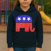 GOP Conservative Republican Elephant Presidential Election Kids Hoodie thumb 3