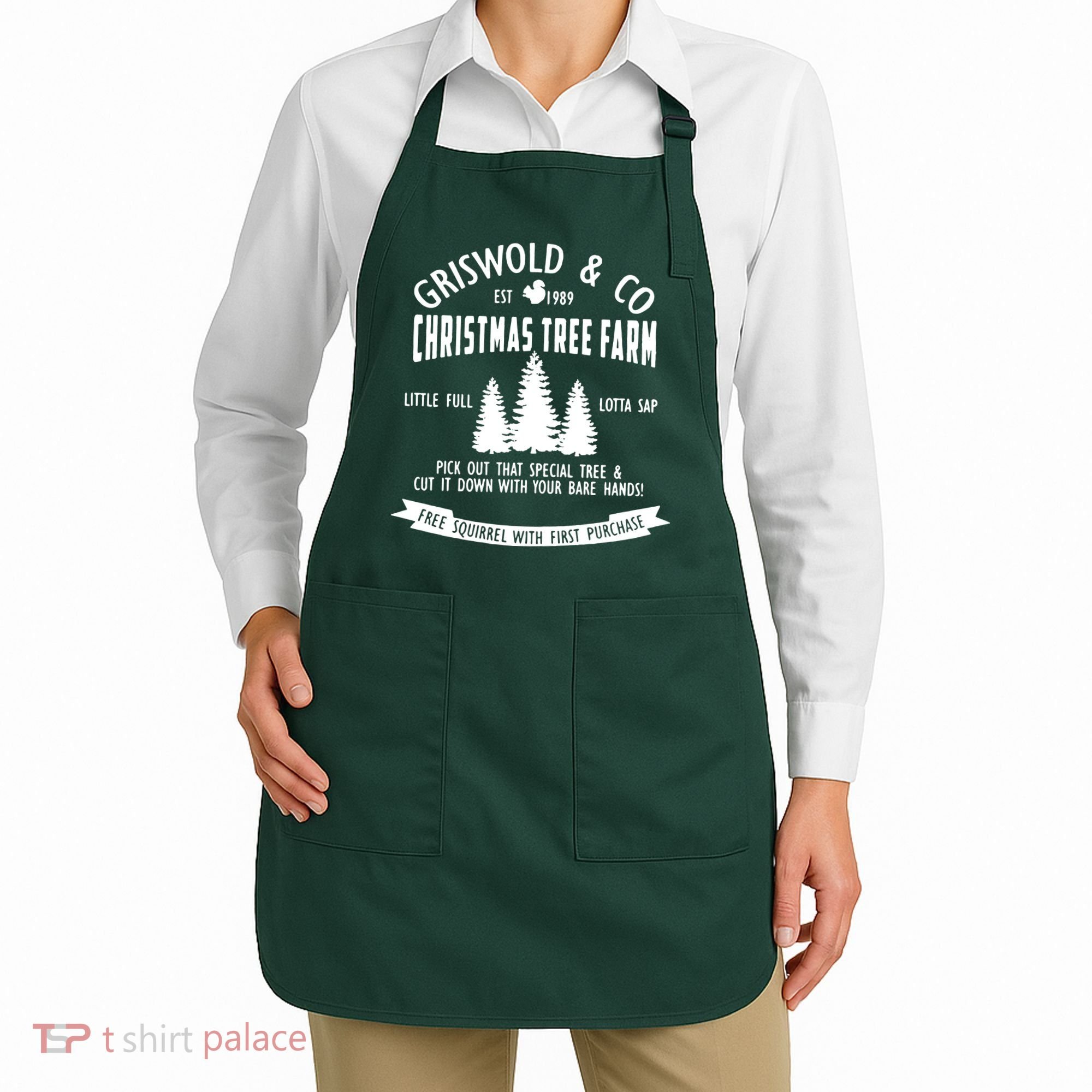 Griswold Co Shirt Christmas Tree Farm Christmas Vacation Apron