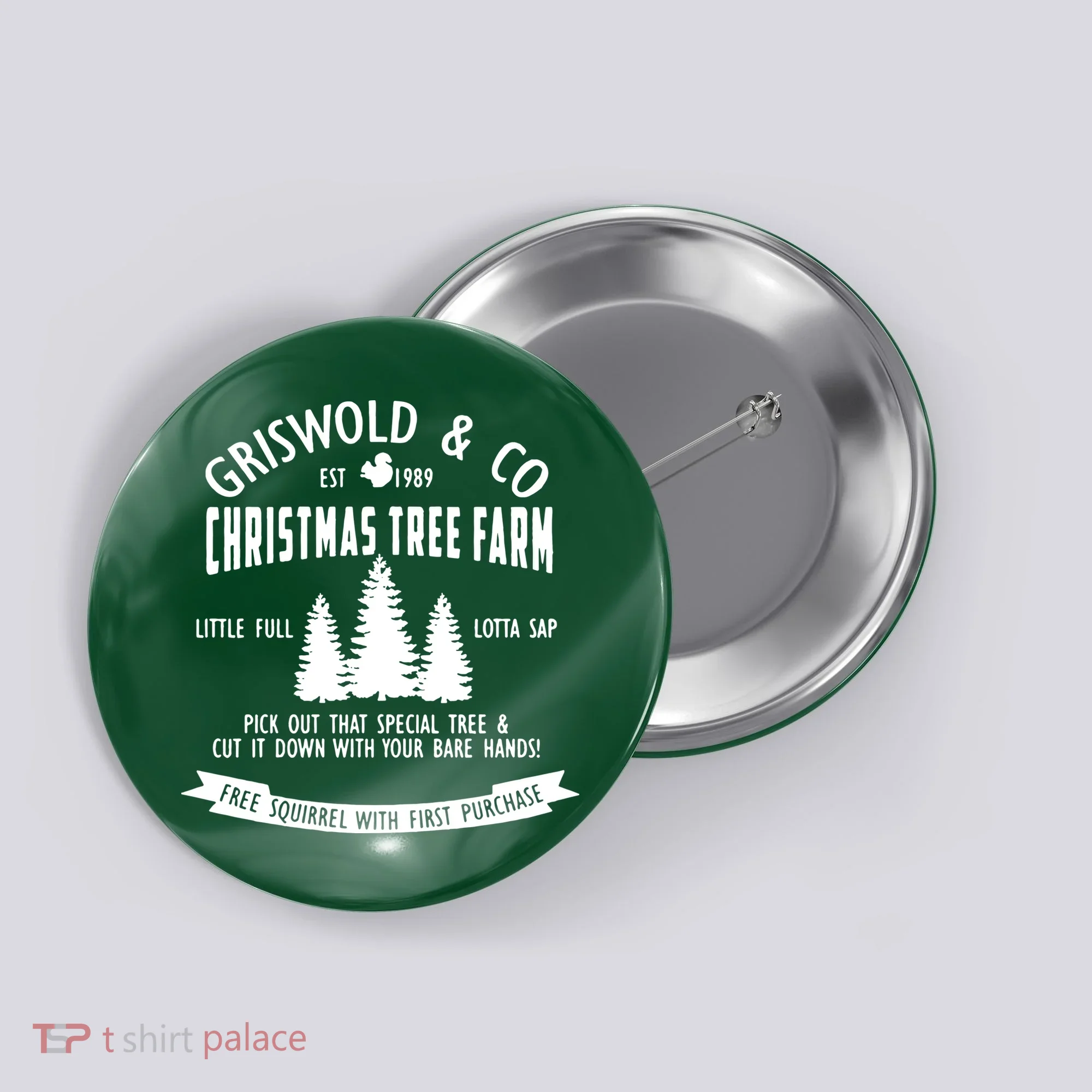 Griswold Co Shirt Christmas Tree Farm Christmas Vacation Button