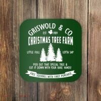 Griswold Co Shirt Christmas Tree Farm Christmas Vacation Coaster thumb 0