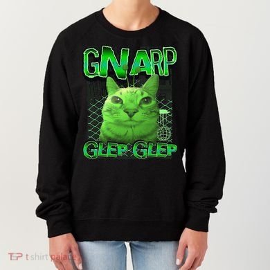 Gnarp Cat Silly Alien Cat Meme Brainrot Gen Z Meme Women's Sweatshirt