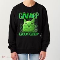 Gnarp Cat Silly Alien Cat Meme Brainrot Gen Z Meme Women's Sweatshirt thumb 0