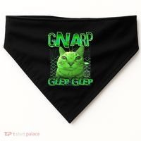 Gnarp Cat Silly Alien Cat Meme Brainrot Gen Z Meme USA-Made Doggie Bandana thumb 0