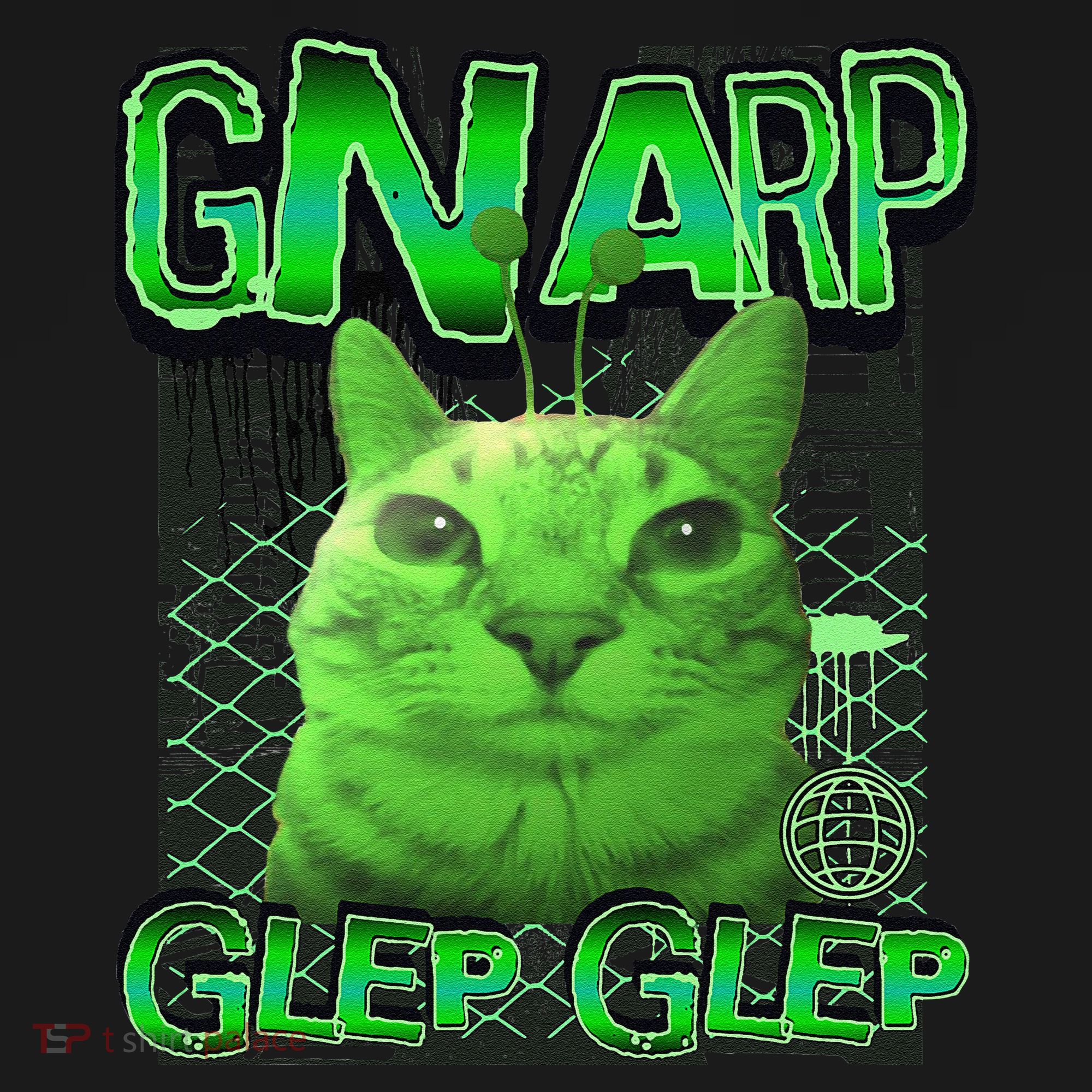 Gnarp Cat Silly Alien Cat Meme Brainrot Gen Z Meme Apron