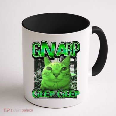 Gnarp Cat Silly Alien Cat Meme Brainrot Gen Z Meme Coffee Mug back