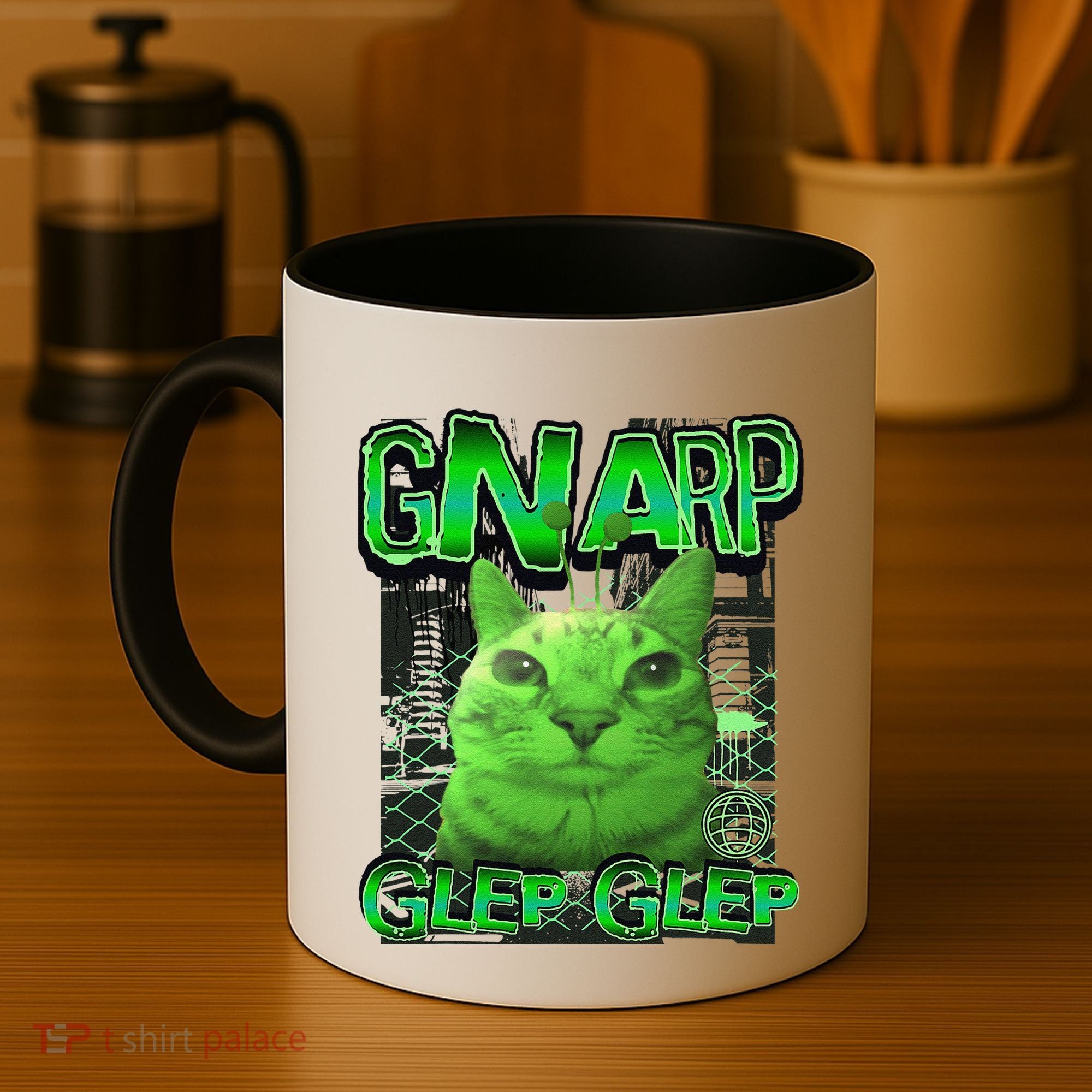 Gnarp Cat Silly Alien Cat Meme Brainrot Gen Z Meme Coffee Mug