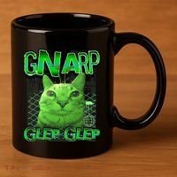 Gnarp Cat Silly Alien Cat Meme Brainrot Gen Z Meme 11oz C Handle Ceramic Mug thumb 3
