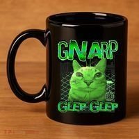 Gnarp Cat Silly Alien Cat Meme Brainrot Gen Z Meme 11oz C Handle Ceramic Mug thumb 4