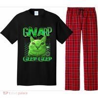 Gnarp Cat Silly Alien Cat Meme Brainrot Gen Z Meme Pajama Set thumb 0