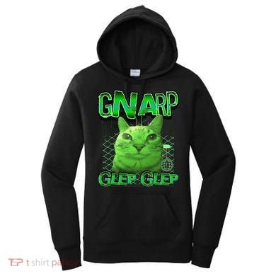 Gnarp Cat Silly Alien Cat Meme Brainrot Gen Z Meme Women's Hoodie