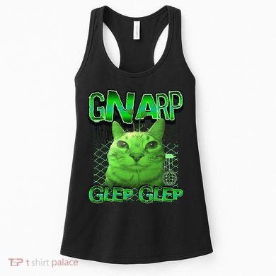 Gnarp Cat Silly Alien Cat Meme Brainrot Gen Z Meme Women's Tank Top