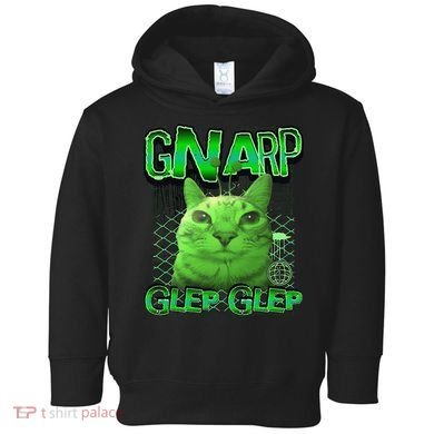 Gnarp Cat Silly Alien Cat Meme Brainrot Gen Z Meme Toddler Hoodie