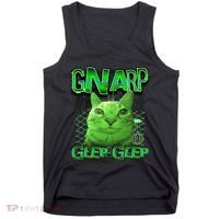 Gnarp Cat Silly Alien Cat Meme Brainrot Gen Z Meme Tank Top thumb 0